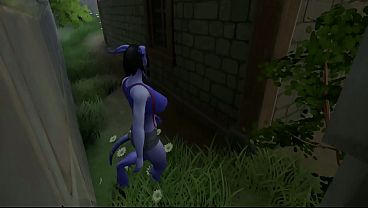 A huge tauren cock stretches a draenei girl's pussy in public. World Of Warcraft