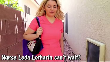Nurse Leda Lotharia wetting nurse scrubs