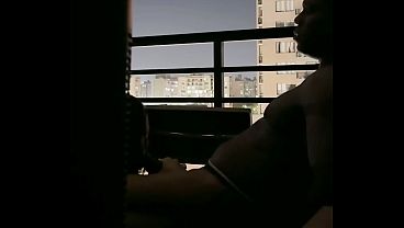 Good blowjob on the balcony with my best friend's boyfriend's cock -amateur couple- nysdel