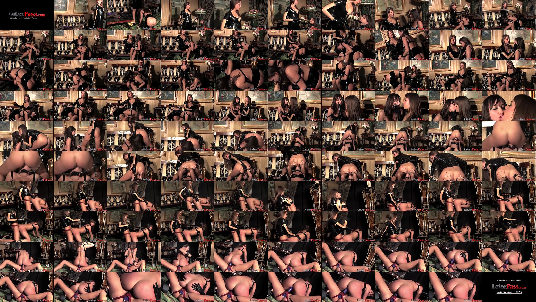 Brunette submits to dominatrix in submissive role 预览图