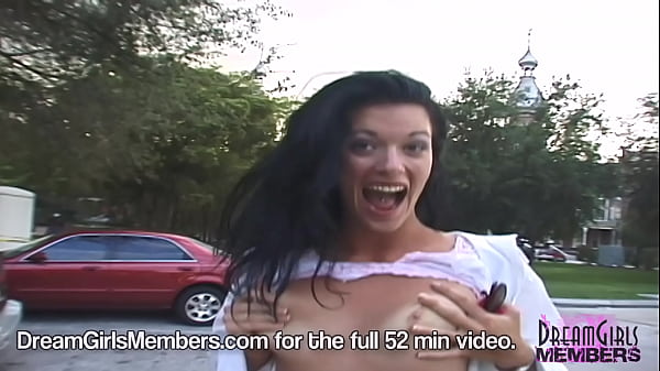 Monica Bares Tits Ass And Pierced Pussy In Public