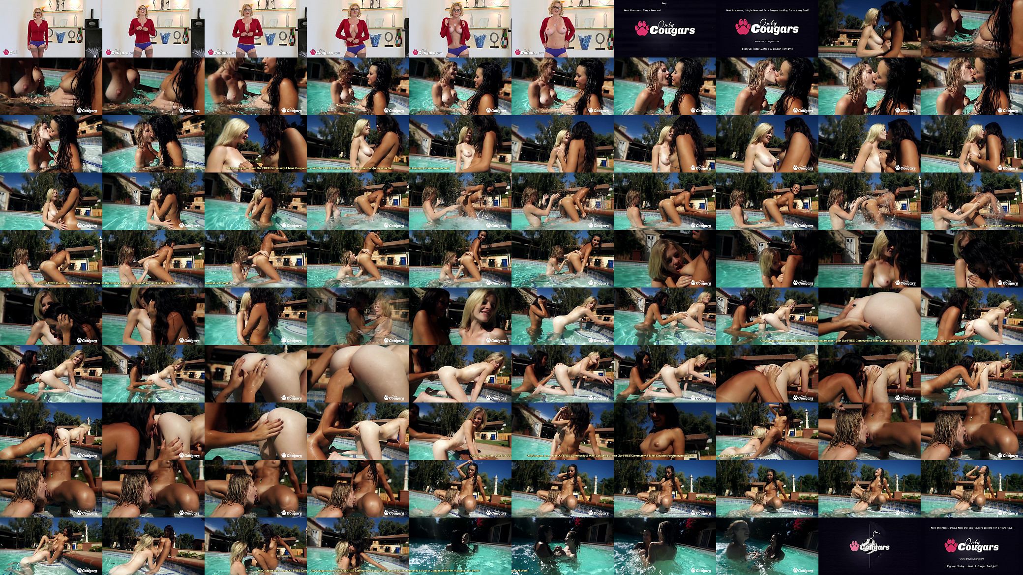 Catie Parker Gives Marina Angel A Rim Job In The Pool 预览图
