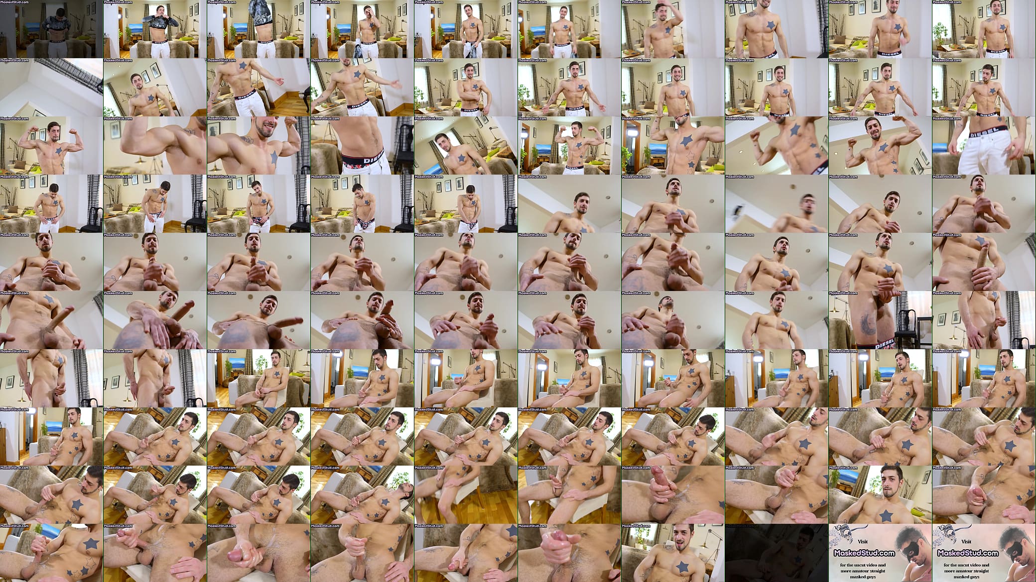 Amateur inked handsome stud wanks cock n cums from pleasure 预览图