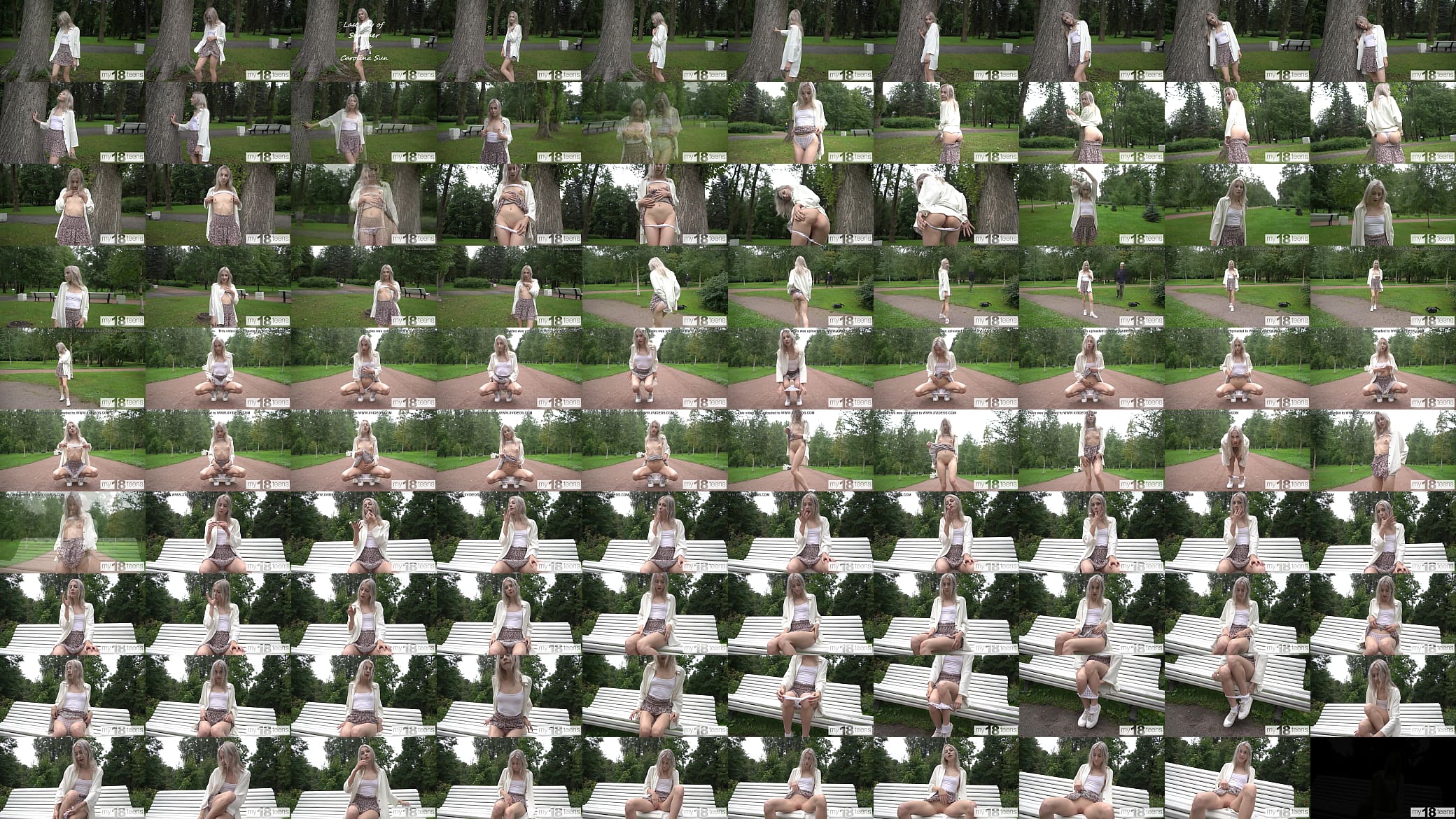 MY18TEENS - Carolina Sun walks in park and gets naked 预览图