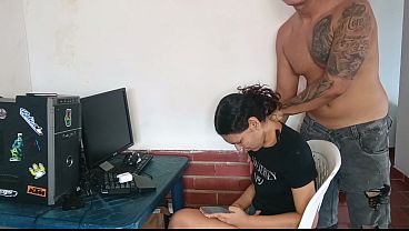 While my girlfriend is at university, her stepsister and I relieve our horniness by fucking