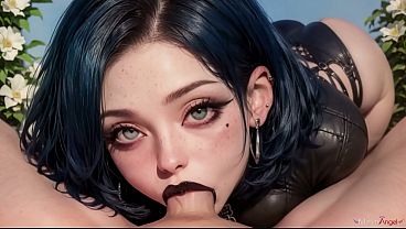 While the alt girl enjoyed the scent of flowers, her holes got mercilessly fucked.[AI]