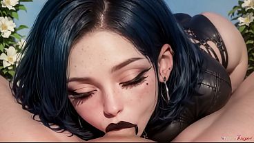 While the alt girl enjoyed the scent of flowers, her holes got mercilessly fucked.[AI]