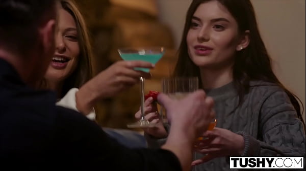 TUSHY Gorgeous BFFs Talia & Stefany have hot anal threesome
