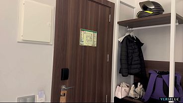 My Horny Spanish Girlfriend Gives Me a Blowjob When She Gets Home From Work - Andrea Lux