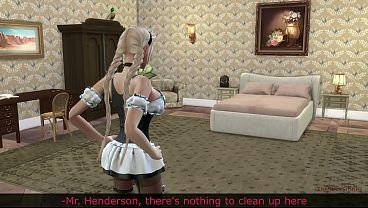 With sex sounds: Married old man fucks busty maid