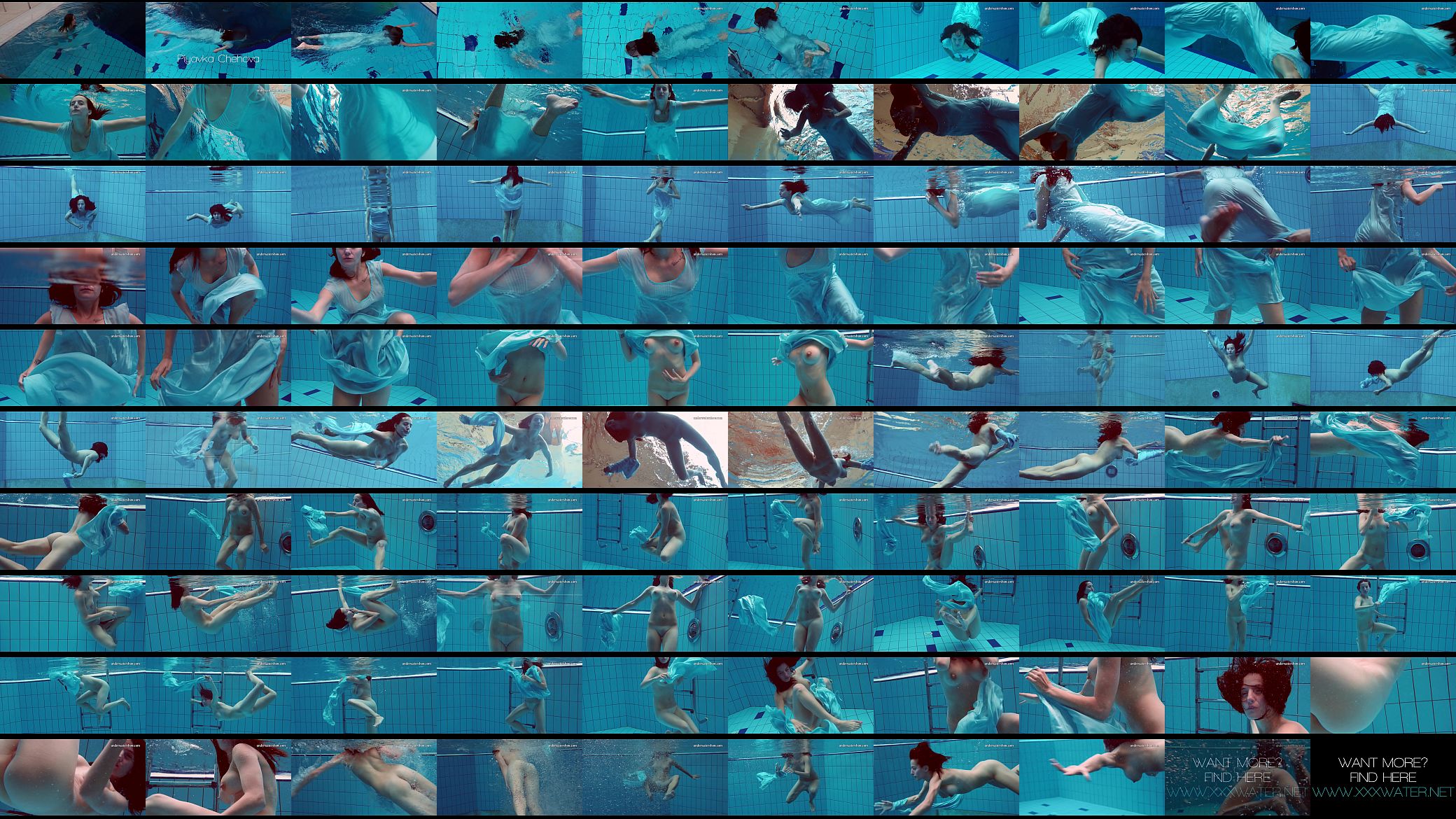 Piyavka Chehova swims naked in the pool and strips 预览图