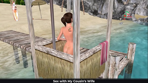 English Audio Sex Story with An animated cartoon 3d porn video of cute girl giving sexy poses in the beach and taking shower as well