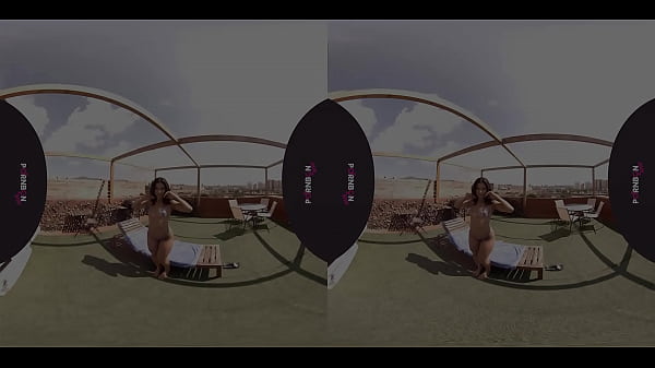 PORNBCN VR 4K | A young woman masturbating outside her terrace until she squirts. Jade presley | Virtual Reality voyeur 180