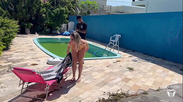 MARRIED BLONDE WAITED FOR HER HUSBAND TO LEAVE THE HOUSE TO GIVE HER PUSSY TO THE SWIMMING MAN *** COMPLETE ON SHEER AND RED *** PATTY WIFE RAUL KOBRA