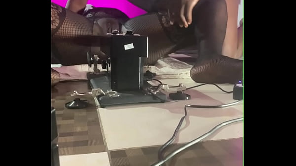 cockold dude chose machine fuck over his cock