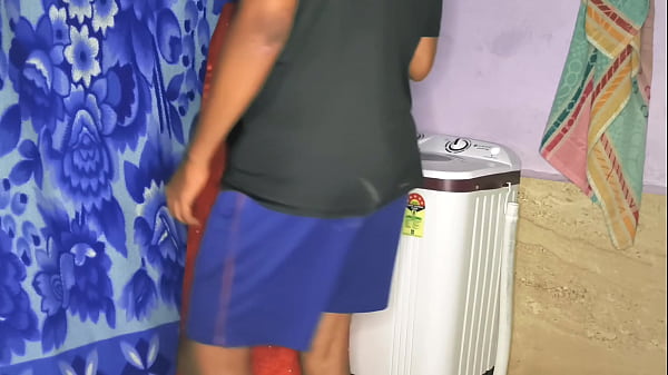 Indian hot StepMom got fucked while washing clothes with Clear Hindi audio
