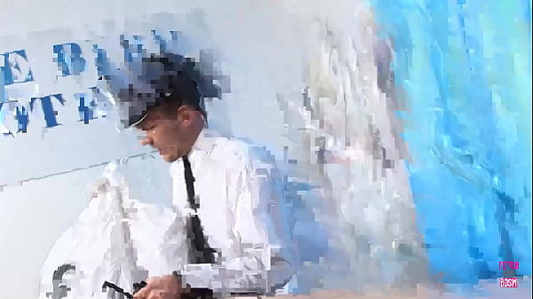 In this European hotel the receptionist fucked a blonde bitch with huge fake tits