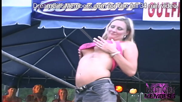 Dirty Raunchy Wet T Contest At A Biker Rally