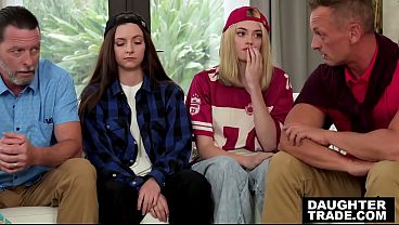 Stepdaughters Caught Experimenting Therapy Leads to Swapping and Wild Family Orgy