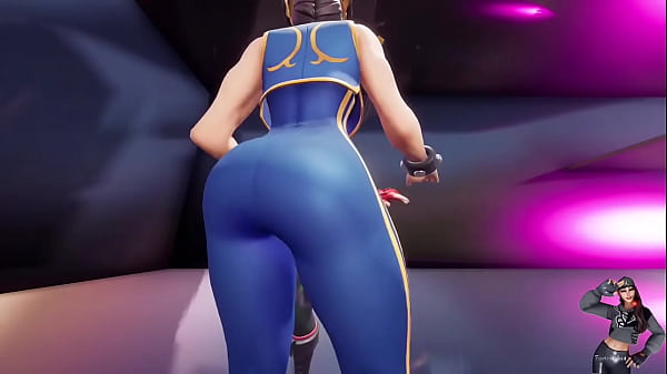 Chun li and Cammy doing the moongazer emote
