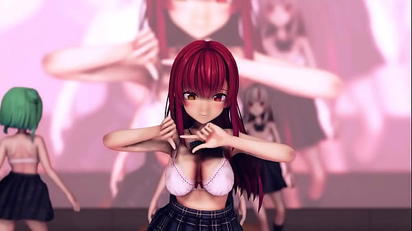 Download Video - Ayame Marine Rushia Chloe Striptease Rollin MMD by Hisapi