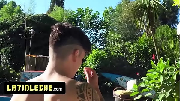 Download Video - Latin Leche - Sexy Fit Latinos Take Break From Work For Passionate Intercourse By The Pool