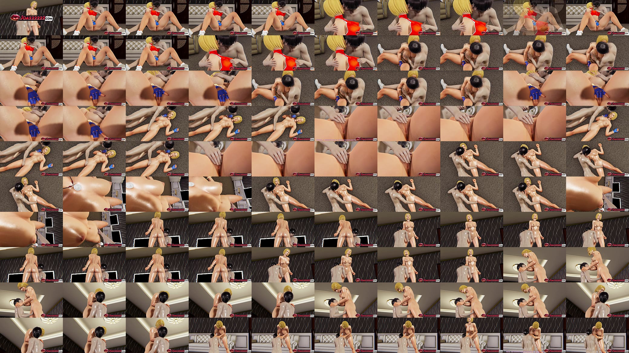Blue Mary Rule34 3D Hentai Animation &ndash; Kissing &amp; Pussy Masturbation Tease, Wet Fingering POV and G-Spot Squirt 预览图