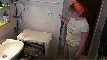 part1: Sexy, mature wife gets fucked by washing machine repairman - while husband sleeps. After waking up, unsuspecting husband fucks wife too.