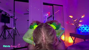 Busty Rave Babe Cristina Savoy Rides Hard In A Neon Party Scene!