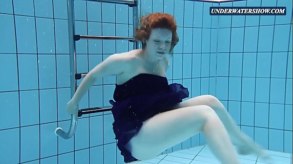 Bouncing tits in a blue dress