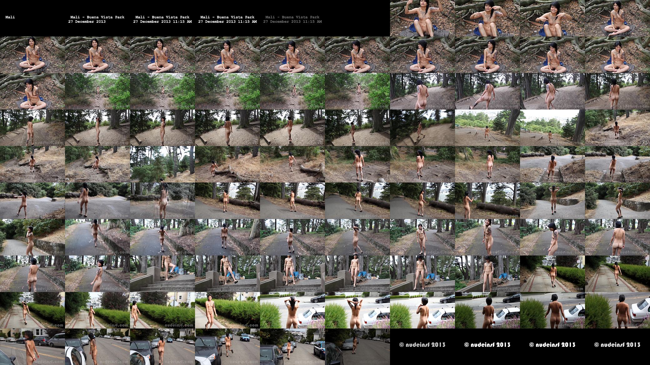 Nude in San Francisco:  Hot Asian Girl Explores Public Park Naked 预览图
