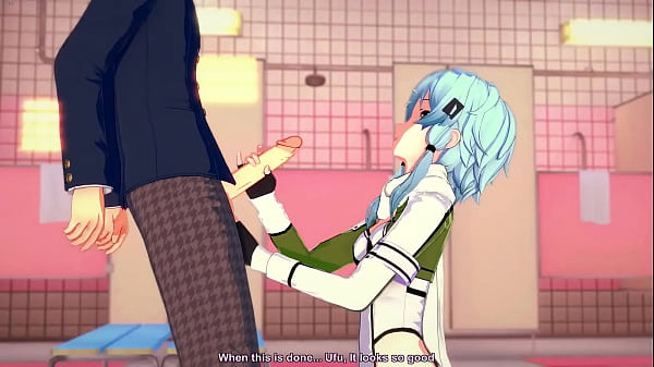Art Online 3d Hentai - Sinon sucks cock and gets rammed TWICE