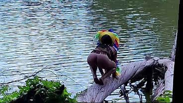A white man lost in the forest is found by a naughty Indian woman. If a white man doesn't eat my ass, he won't leave the forest.