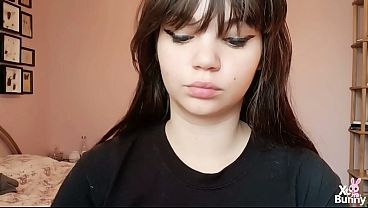 Big lips with lipgloss smoking