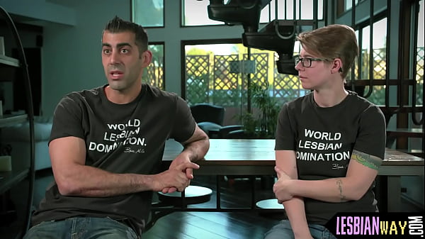 Lesbian beauty gets interviewed