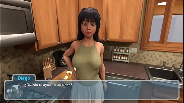 9- step SISTER and BROTHER cook TOGETHER | Happy Summer Rosie | gameplay | Visual Novel in Spanish | video game PORN