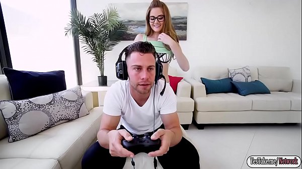 Hot gamer Miley Cole gets fucked by bf