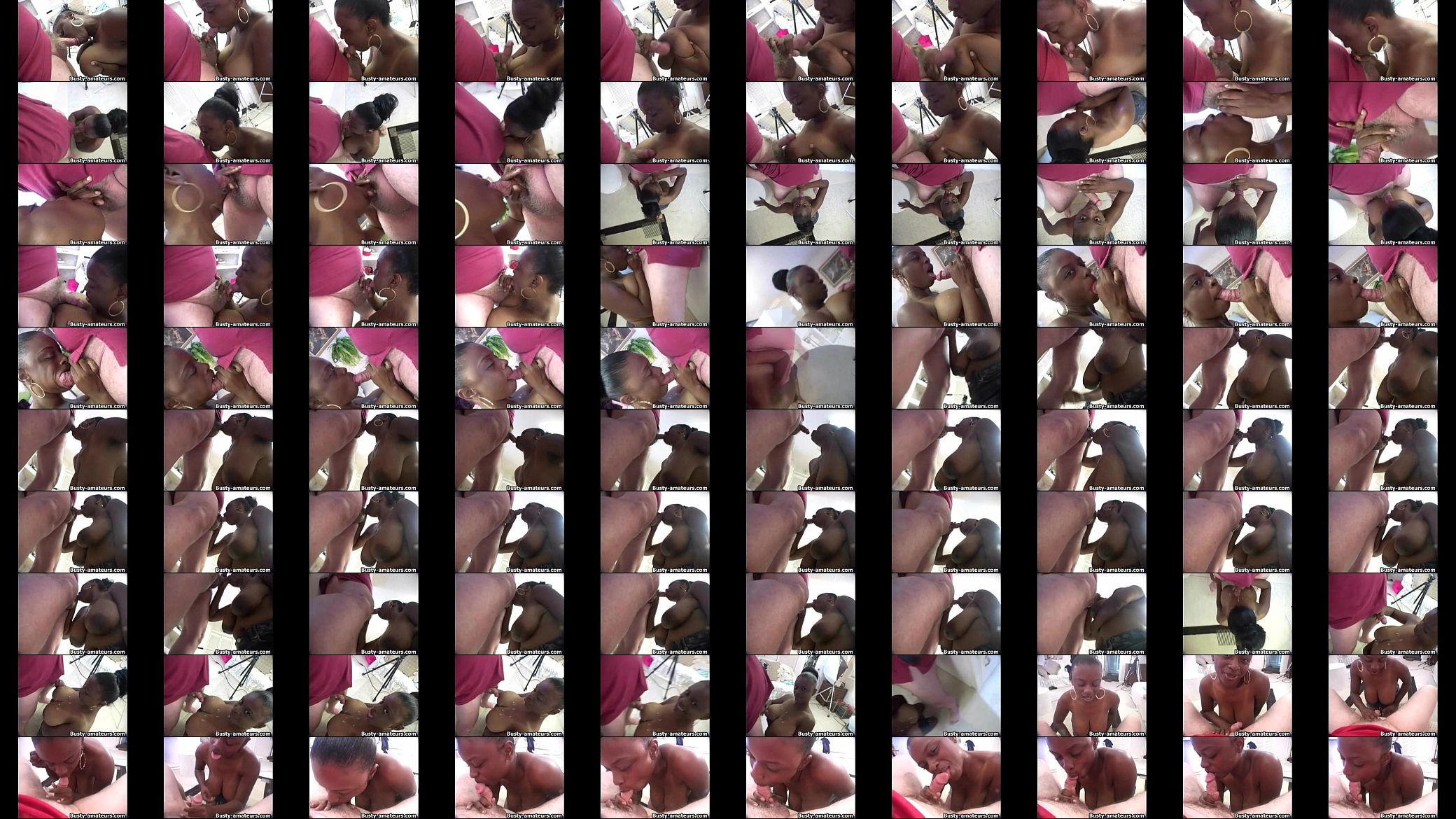 Black chick Lola blows white cock 预览图