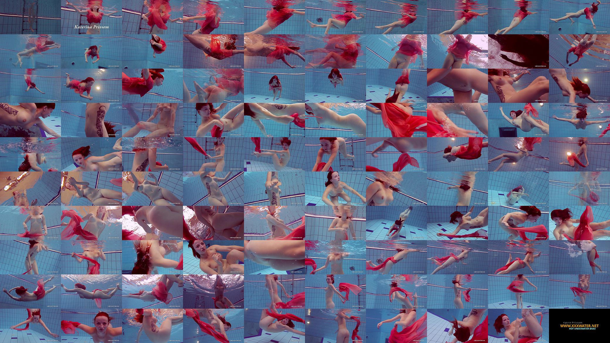 Petite teen Katrin swims naked in the pool 预览图