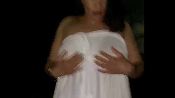 Sneaking off into the woods at night for some fun too bad no one came to join me I was super horny