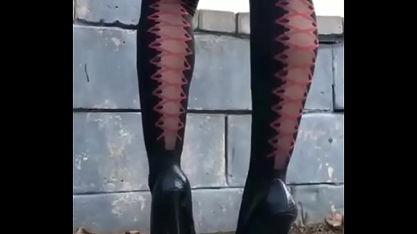 Mature legs in latex