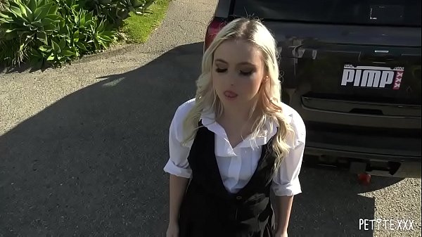Blonde Teen Valet Makes It Up To Guest With Her Tight Pussy and Blowjob