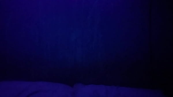 Cumshot stains above bed under blacklight comment please