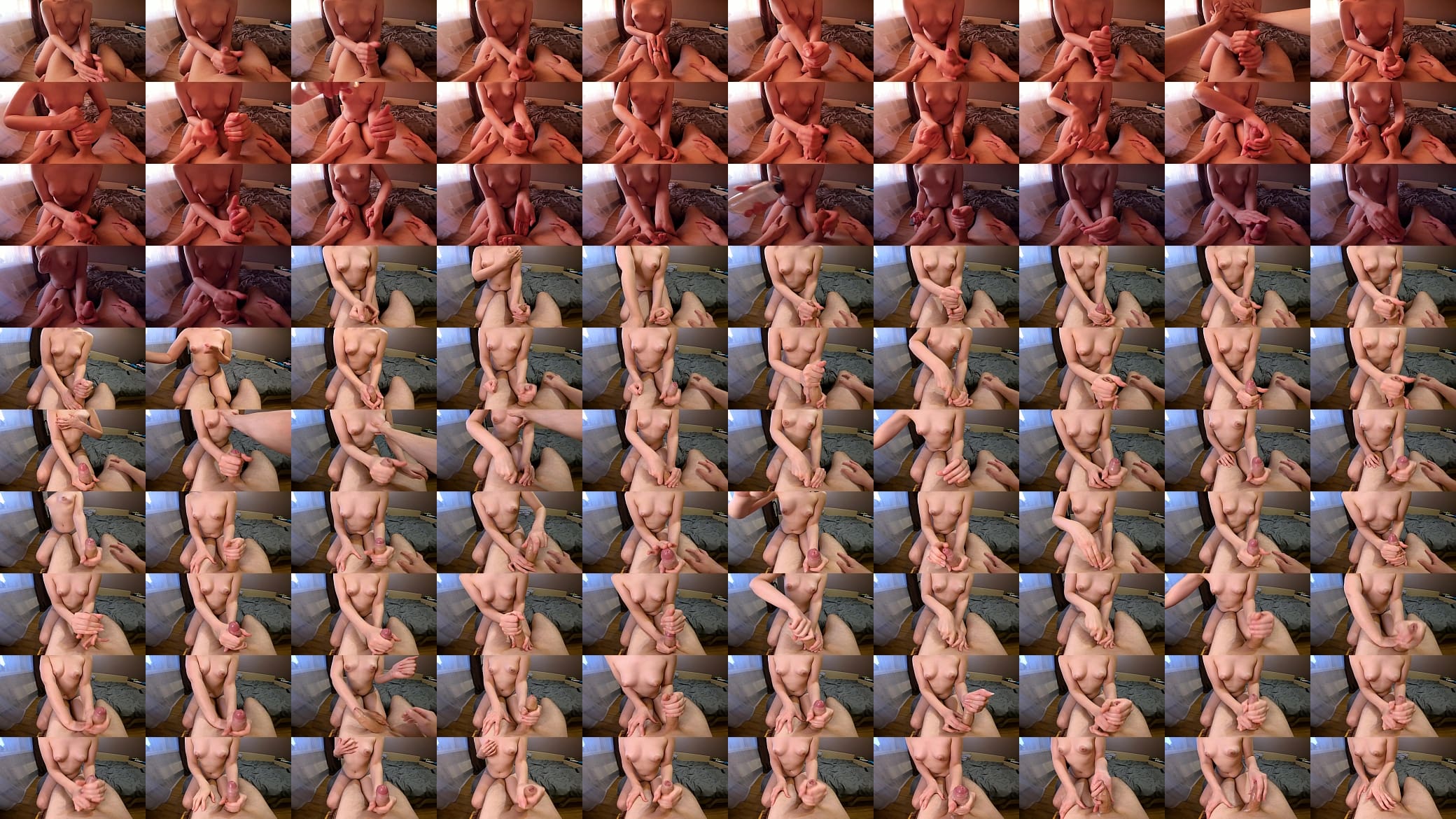 correct masturbation lesson from best girlfriend, hard handjob with strong orgasm 预览图