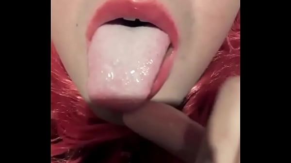 Tranny eating own cum