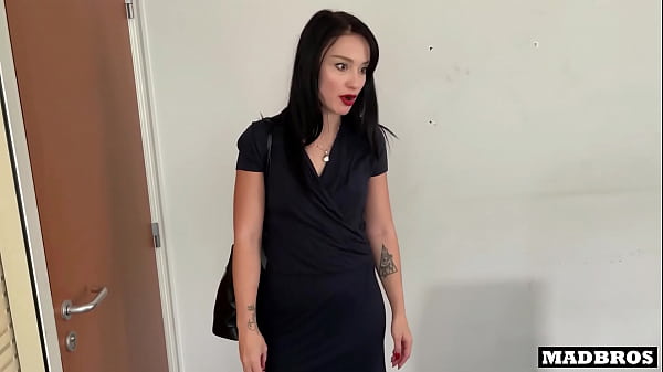 Pretty French girl cheats on her husband with his coworkers