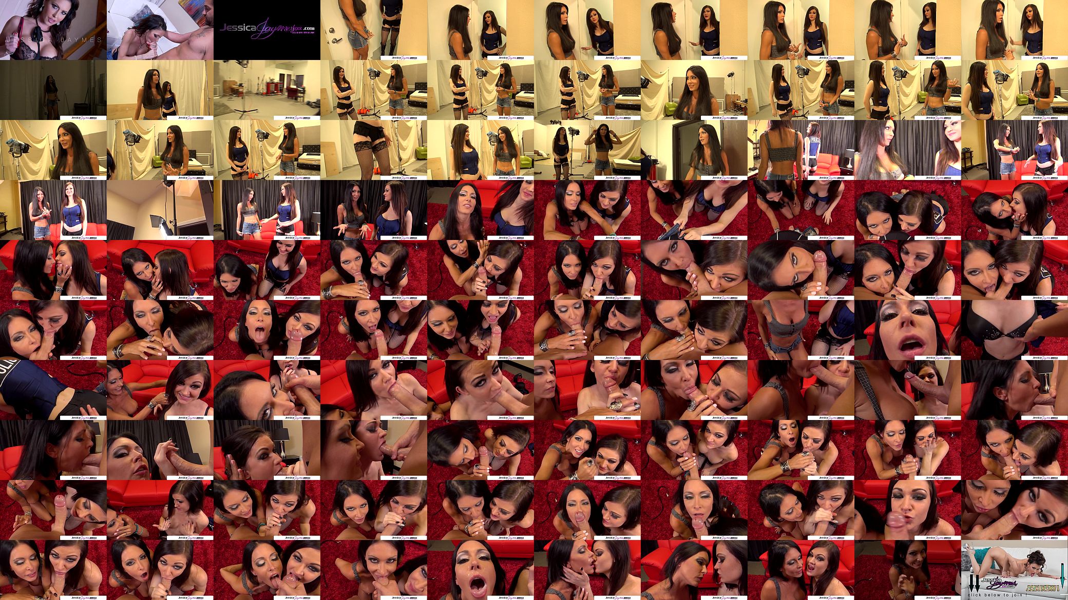 Jessica Jaymes and Kendall Karson suck a huge white cock 预览图