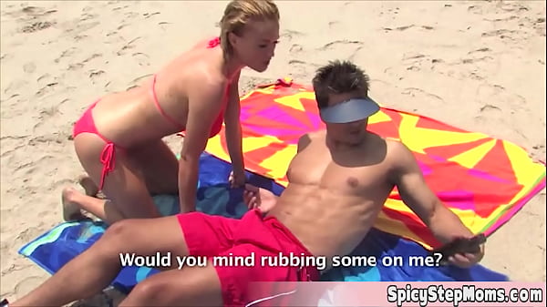 Download Video - Workout makes this MILF extra horny so its time for a nice beach fucking session with lucky hubby