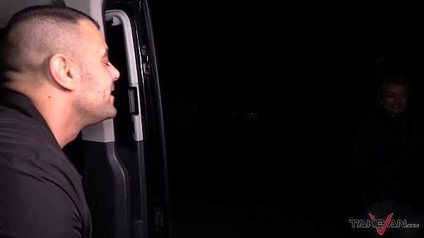 Rescued blonde help to stranger in van with her perfect body