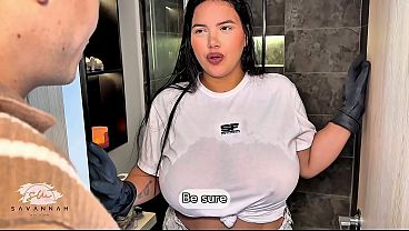 SavannahWatson18 - Busty Latina maid has passionate sex with her boss to get a raise - Savannah Watson